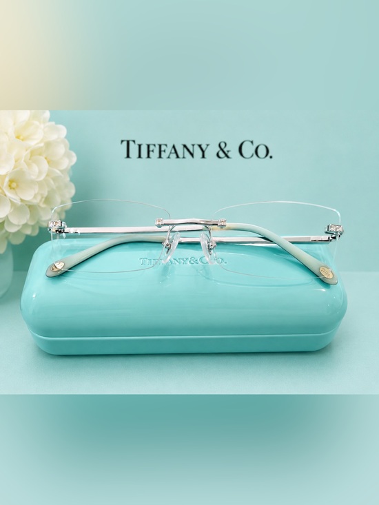 Tiffany & Co. Accessories - Tiffany & Co. TF1076-B Rimless Crystal Eyeglasses Frames 52□17 135 w/ Case